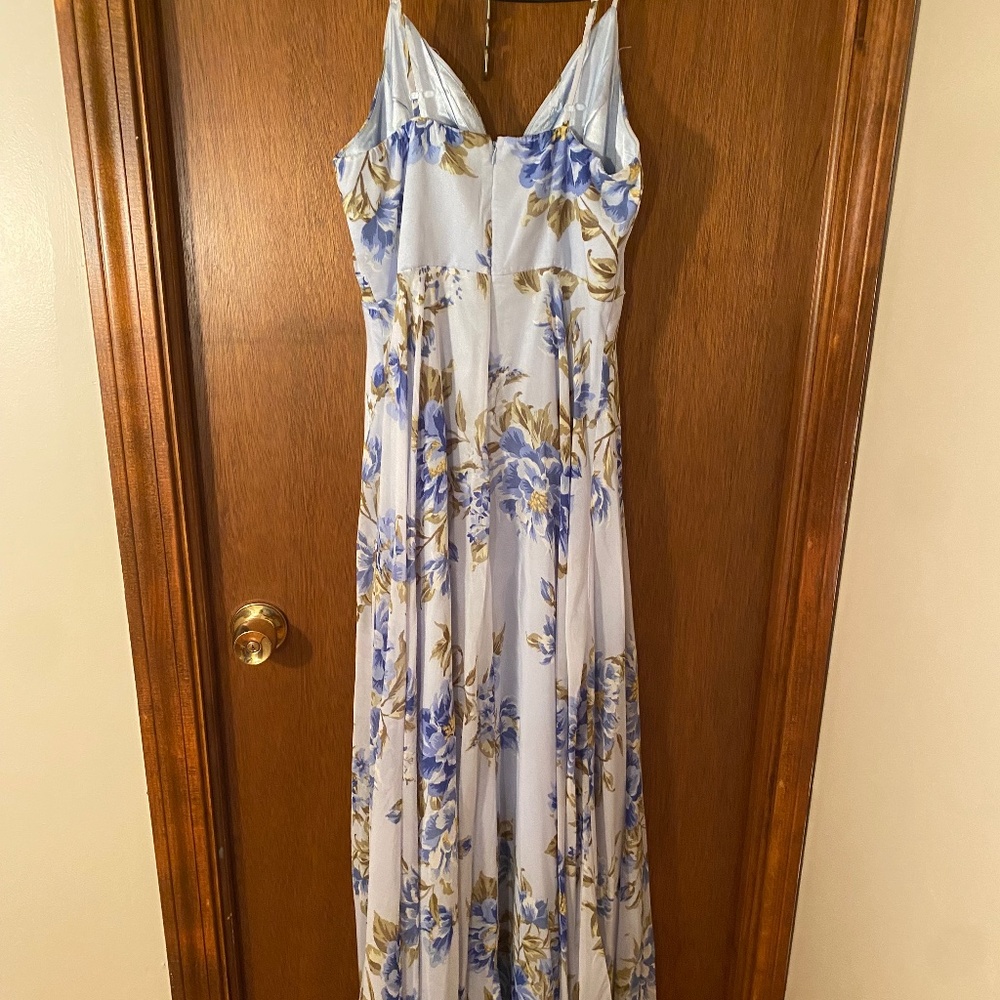 Lulus Blue bridesmaid dress